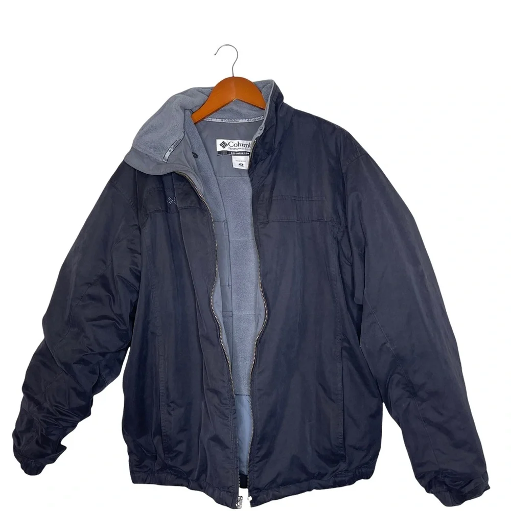 COLUMBIA Water Wind Resistant Mock Neck Fleece Lined  Insulated Jacket Size LT